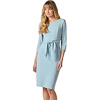 Adrianna Papell Stretch Knit Crepe Sheath Dress with Tiered Organza Bell Sleeve Navy Sateen 2 at Amazon Women's Clothing store Adrianna Papell Stretch Knit Crepe Sheath Dress with Tiered Organza Bell Sleeve Navy Sateen 2 at Amazon Women's Clothing store