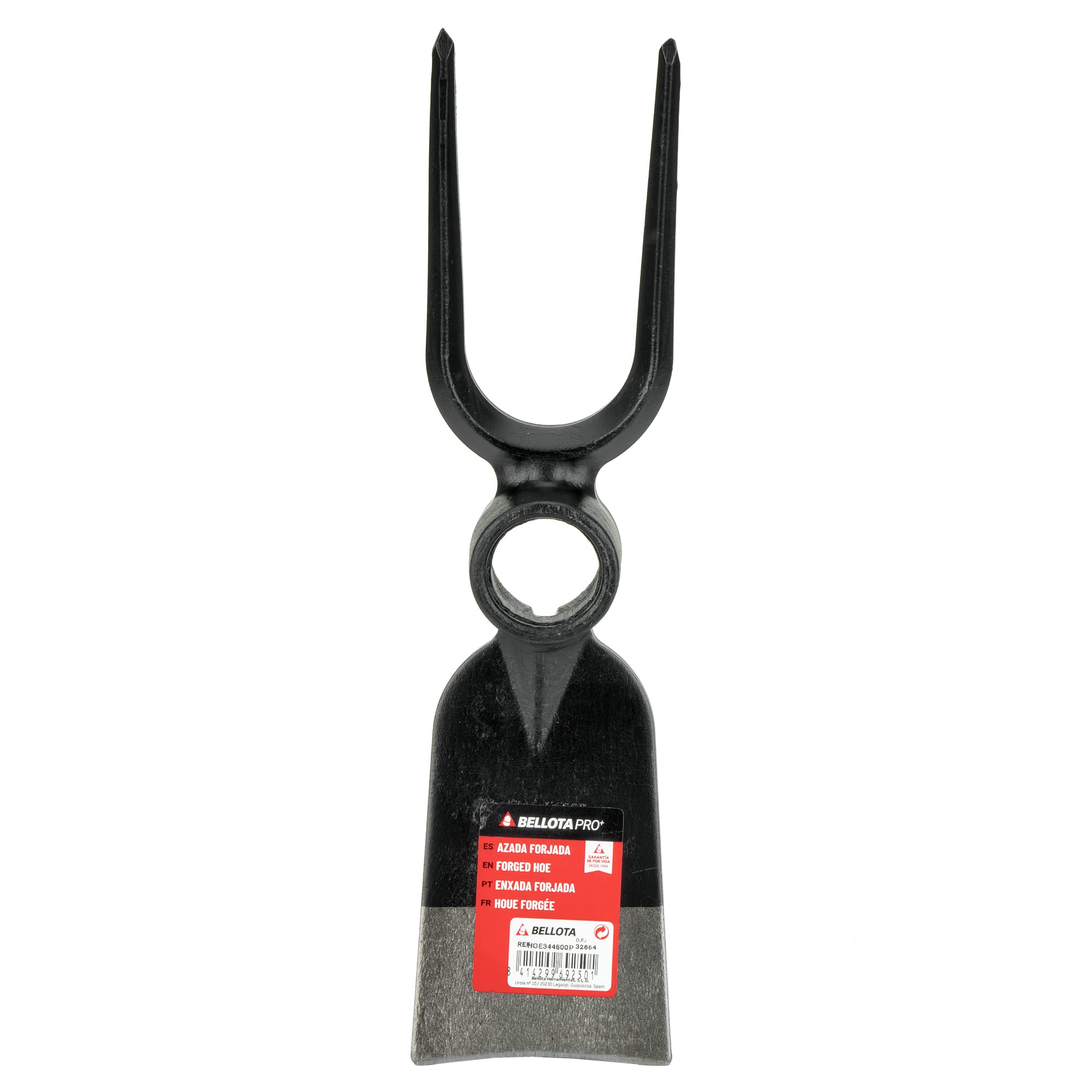 Bellota HOE344600P Double Use Forged Hoe, Diamond Tooth Fork and Hoe, with Anti-Twist System.
