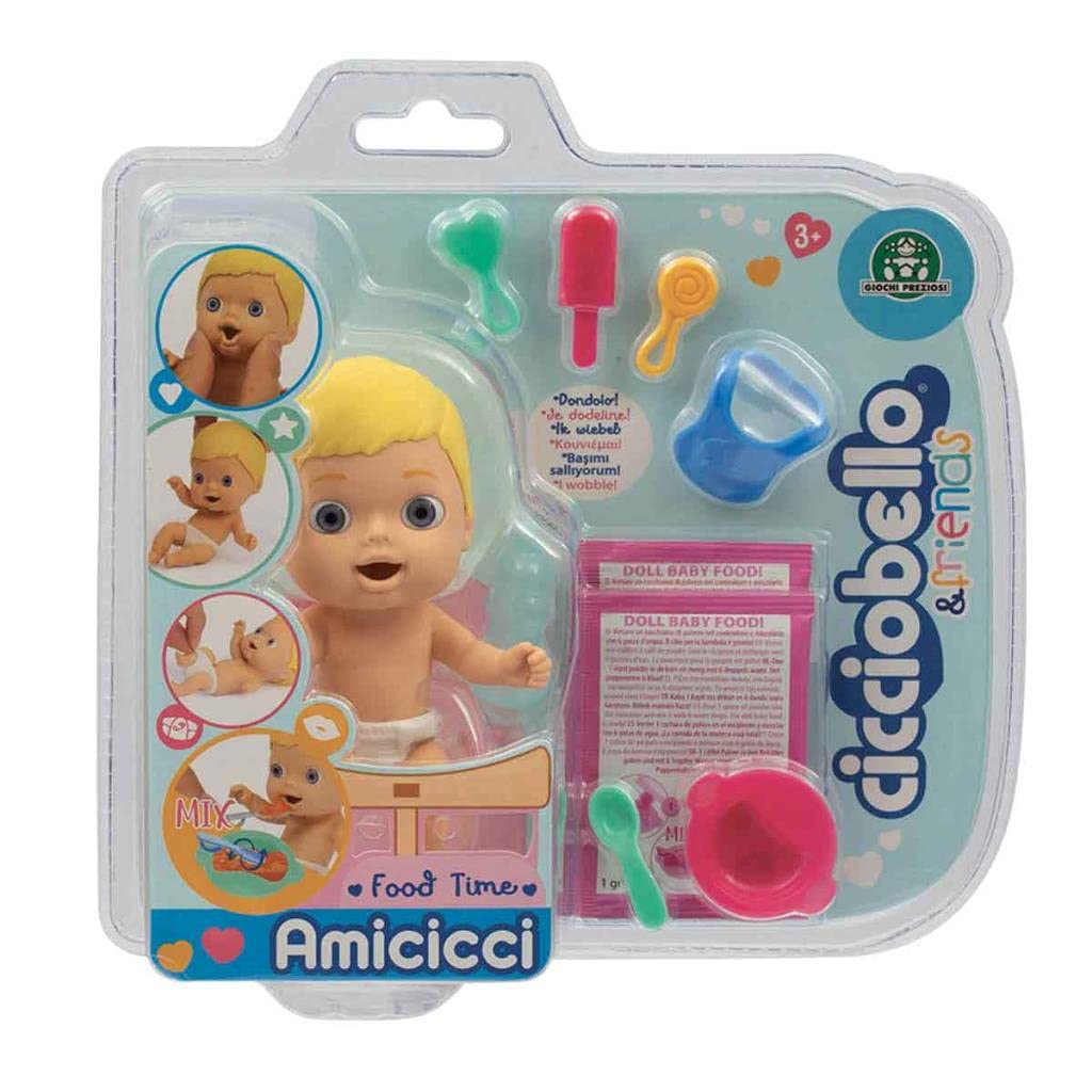 Cicciobello Amicicci, CC001 Baby with Meal Set and Accessories, Random Models, Toy for Children and Above