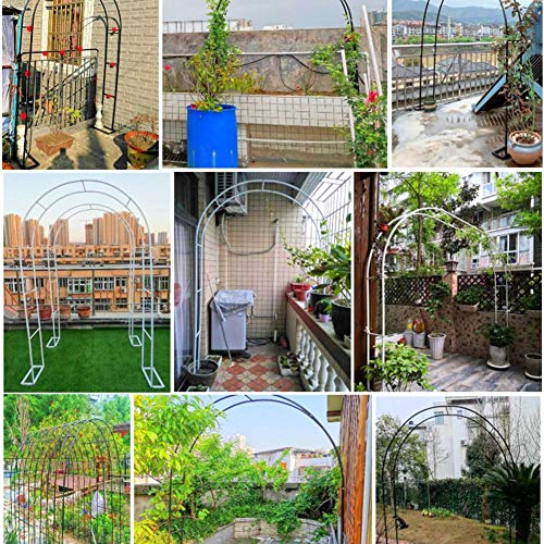 YYQ SHOP Gartenbogen Rosenbogen Gartendeko Rankhilfe Pergola Hochzeitsbogen Rankbogen Rankgitter Metall Rostfrei,für… – Bild 6