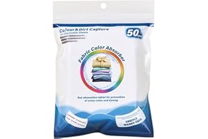 Washing Machine Color Transfer Prevention Color Absorber Sheet, Anti-Colors Transfer, 50 Pieces, Laundry Dye Catcher Sheets, 