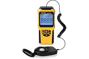 URCERI MT-92H Light Meter with Split Sensor Lux/Foot Candles Meter 500ms Refresh Rates Range up to 200,000 Lux Switchable Backlight Temperature Measurer 14℉-140℉