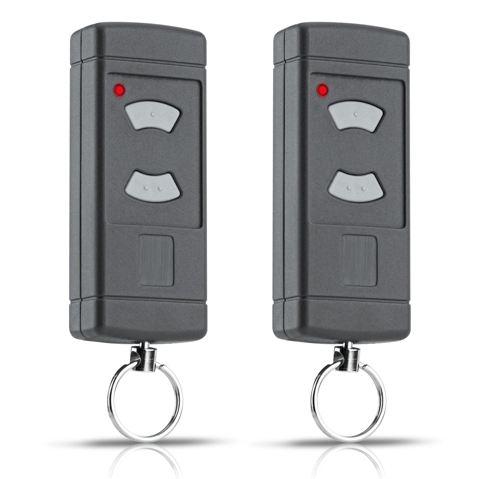 YuliSpy Mini 2-Button HSE2-40 Garage Door Opener Remote Control Compatible with Hormann 40.685MHz Gray buttons HSM2-40, HSM4-40, HSE2-40, HSE4-40, HS2-40, HS4-40 Key Fob 2 Pack