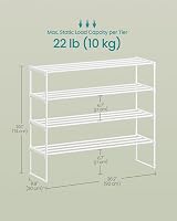 SONGMICS 4-Tier Shoe Rack Storage Organizer Metal Upright or Upside Down view 6