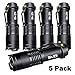 5 Pack SK-68 3 Modes Handheld Mini Cree Q5 LED Flashlight Torch Tactical Lamp 7w 300lm Adjustable Focus Zoomable Light primary