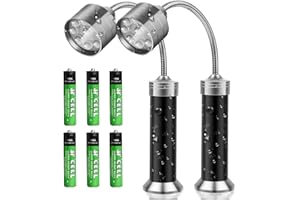 OuYteu Barbecue Grill Light Magnetic Base Super-Bright LED BBQ Lights,360 Degree Flexible Gooseneck,Water & Heat Resistant,Batteries Included Pack of 2,c-20