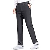 Safort Mens Golf Pants Dress Work Stretch Slim Slacks Classic Fit Comfy Straight Leg Casual Trousers with Pockets