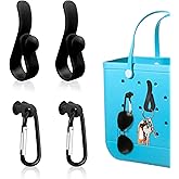 Oudizz 6Pcs Key Holder for Bogg Bag, Insert Hooks Accessories for Beach Bag, Carabiner Keychain Charm for All Size Bogg Bags