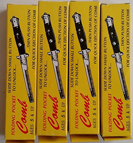 RI Novelty Switch Blade Combs 4 Per Order