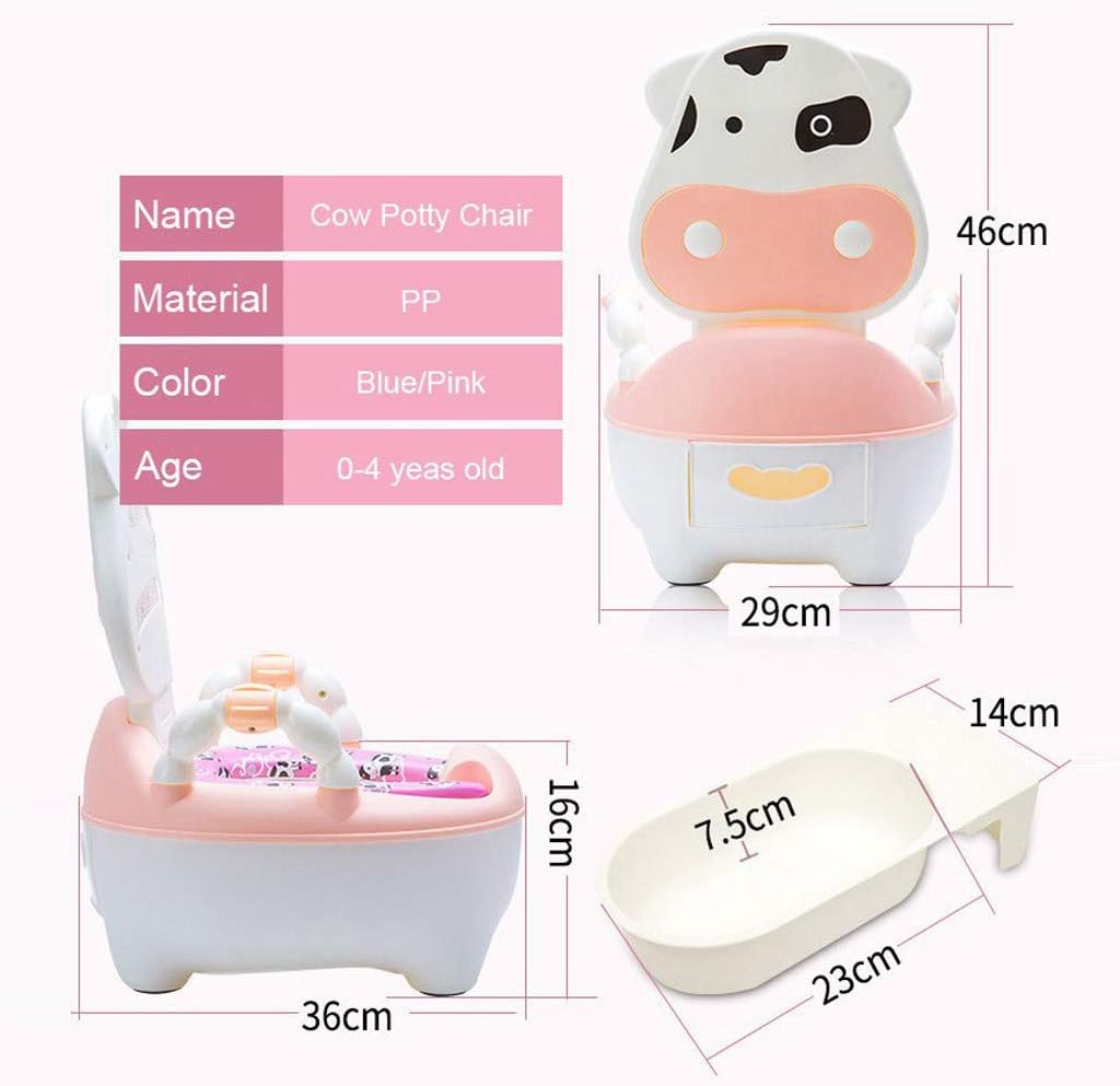Bleu Lubity Chaise Pot Pour Enfant Avec Brosse De Nettoyage Dessin Anime Les Tout Petits Avec Soft Pad Amovible Pour Garcons Filles De Toilette Pour Bebe Pinceau Rose Bleu Pad Bebe Puericulture