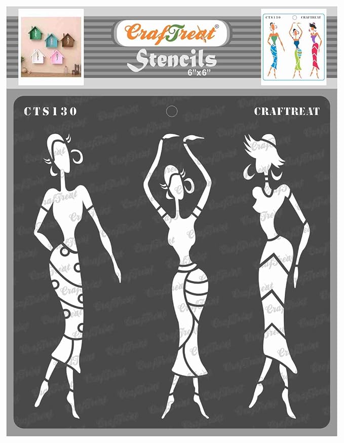 thecraftshop CrafTreat African Models 2 Reusable Template Stencil for ...