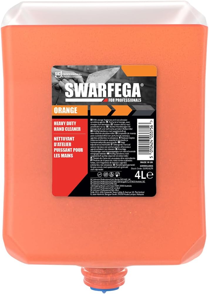 Swarfega Orange 4L Industrial Hand Cleaner - Solvent-Free - Professional Use