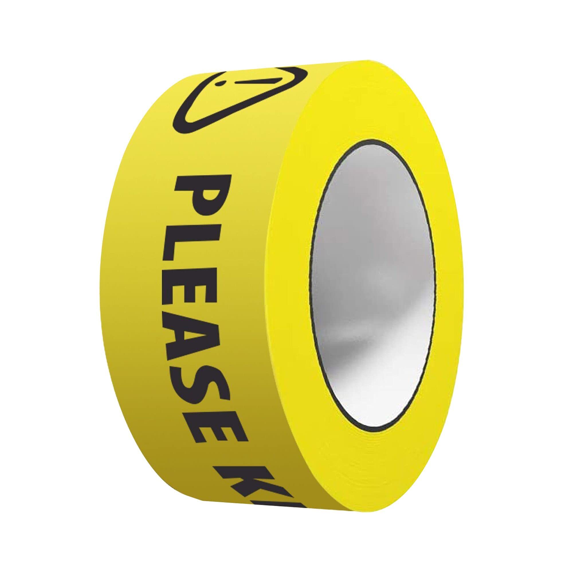 Social Distancing Safety Tape 33mx 48mm Hazard Warning Tape Black Yellow Floor Marking Tape PLEASE KEEP A SAFE DISTANCE OF 2 METRES for Supermarket Retail Store Hotel Restaurant