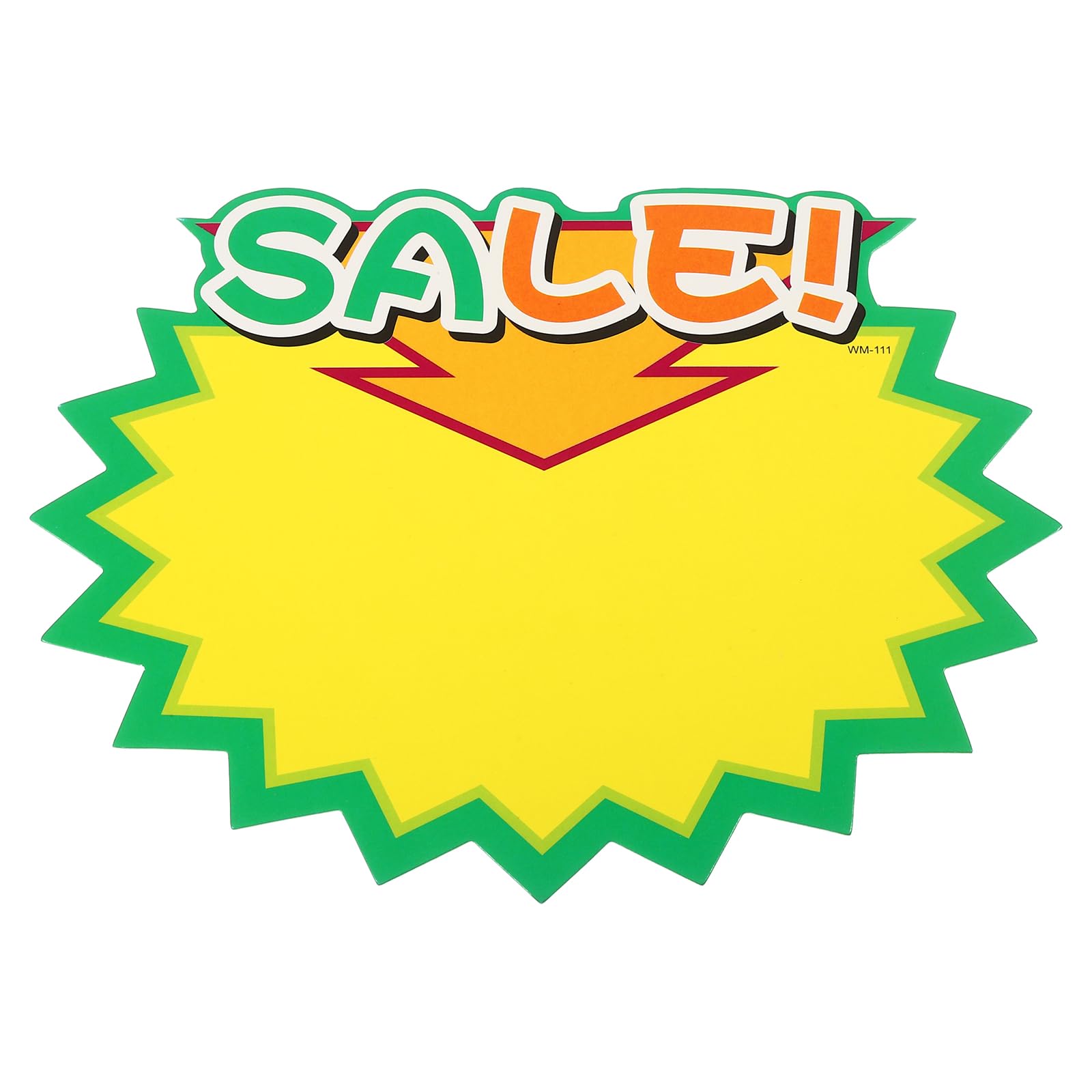 PATIKIL 80pcs Star Burst Signs, 7x5.5in Blank Star Burst Signs Price Tag Stickers Pricing Tags Fluorescent Neon Paper for Sign Retail Store Vehicle, Green Sale