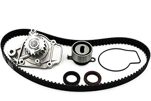 WQ W&Q AUTO PARTS Timing Belt Water Pump Kit fits for 1988 1989 1990 1991 1992 1993 1994 1995 For Honda Civic, 1993-1995 For Honda Civic del Sol, 1988-1991 For Honda CRX 1.5L l4 GAS SOHC