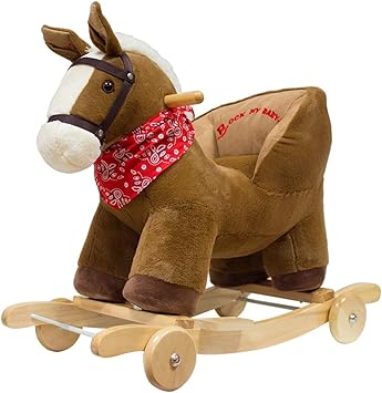 animal de cheval à bascule avec musique