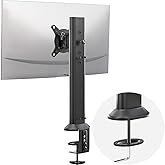 HEMUDU Single Desk Monitor Arm Mount Stand Fit for 13 inch to 32 inch Flat Curved Computer Screen with Swivel, Height Adjusta