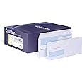Columbian Envelopes, #10 Double Window Security, Redi-Seal Self-Seal, White, 4-1/8" x 9-1/2", Security-Tinted Interior, 500 P