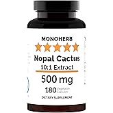 MONOHERB Nopal Cactus Extract 500 mg - 180 Capsules