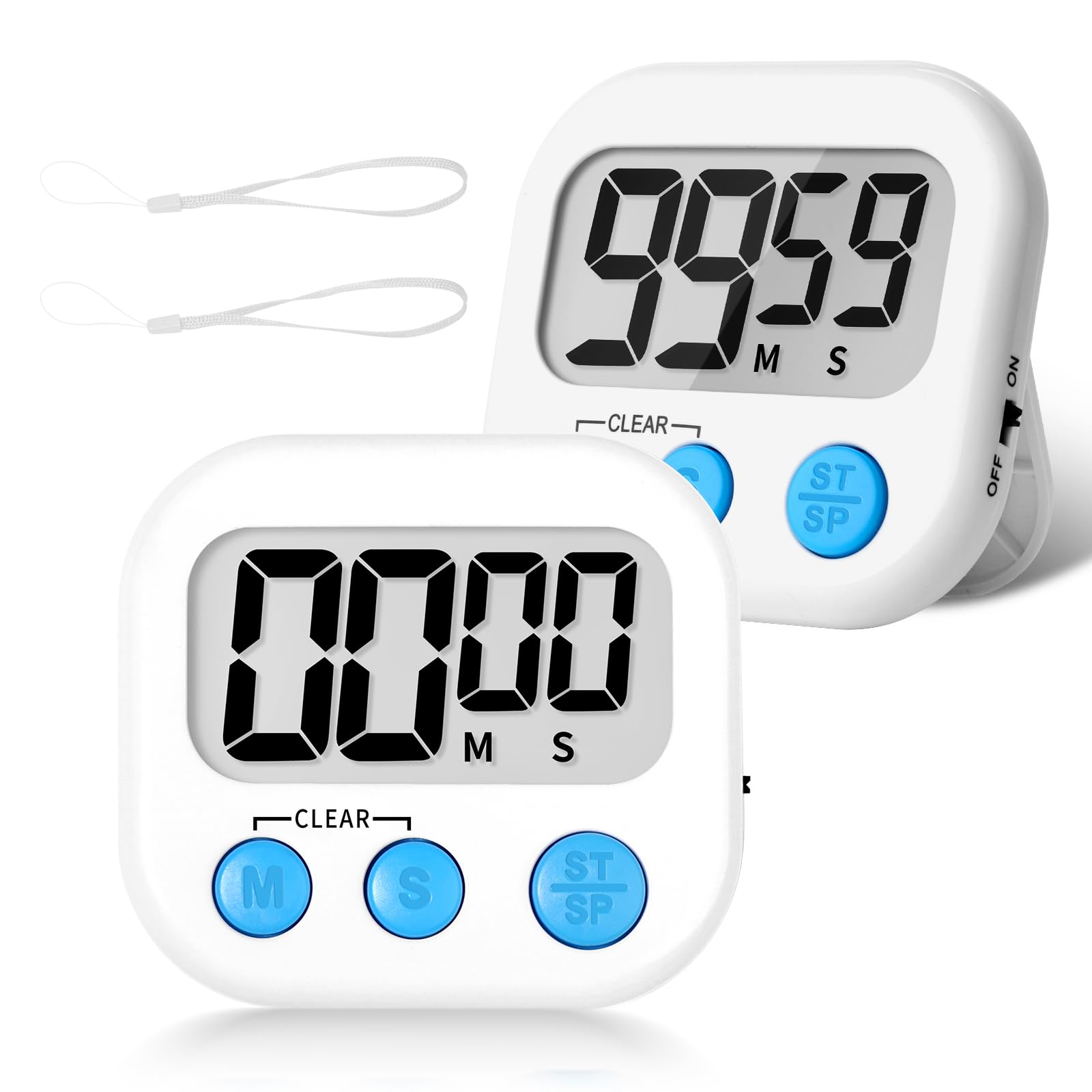 Photo 1 of ***MISSING ONE*** ZILLEEN Classroom Timer for Kids Teachers 2 Pack Digital Timers, White