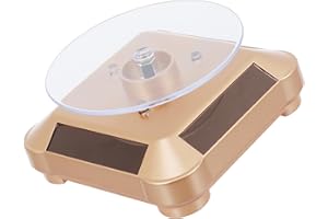 Artibetter Solar Case Display Rotating with Stand Jewelry Light LED for Motorized Turntable Show Watch