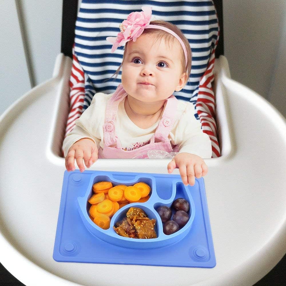Assiette Ventouse Pour Bebe Silicone Silivo Assiette Bebe Ventouse Ne Contient Pas De Materiau Bpa Et Convient Aux Chaises Hautes Pour Enfants Lave Vaisselle Et Au Micro Ondes Le Repas De Bebe Bebe Et