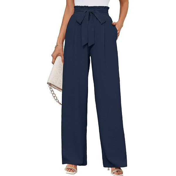 Aazon.co: ZOOSIXX Pantalones palazzo de pierna ancha para ujer
