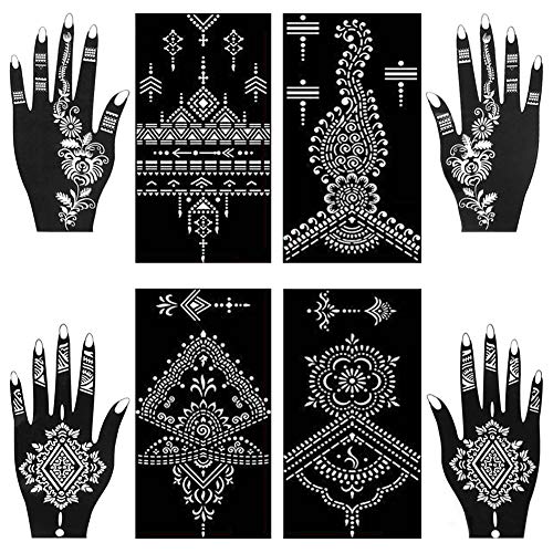Henna Tattoo Stencils Kit Henna Paste Cones Stencils Hand Body Art