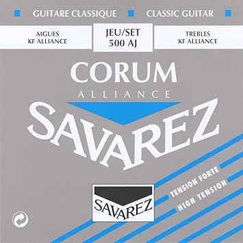 Savarez Saiten für Klassikgitarre Alliance Corum 500AJ Satz High Tension blau