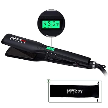 Parwin Beauty 1 12 Inch Flat Iron Ceramic Hair Straightener For All Hair Types Hair