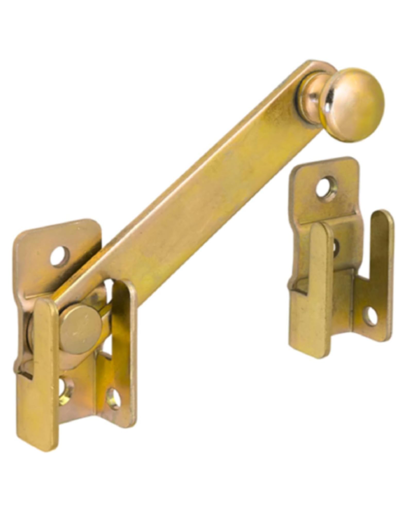 Gedotec Garden gate Latch Yellow Galvanized gate Latch 120x20 mm | Steel Door Latch for screwing Locking Bolt | 1 piece - gate Latch Garden gate Throw Metal with Counterpart