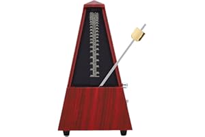 Karlak Copper and Steel Metronome Adjustable Beat, Tower Style Mechanical Metronome Lightweight Loud Sound for Piano Guitar D