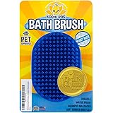 Bodhi Dog New Grooming Pet Shampoo Brush | Soothing Massage Rubber Bristles Curry Comb for Dogs & Cats Washing | Professional