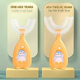 Fantasyon 3 Pack U-Shaped Kids Toothbrushes Food Grade Silicone 2-6 Years view 6
