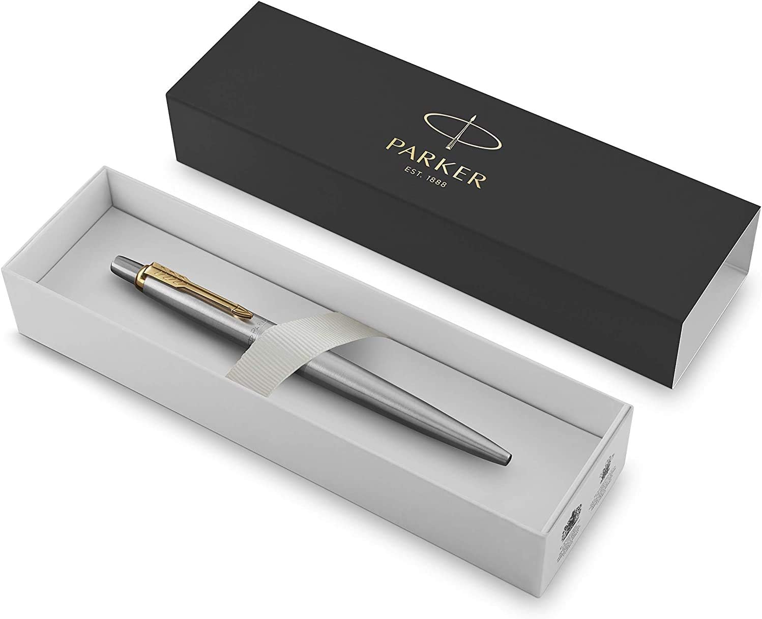 Parker Jotter Gel Pen, Stainless Steel Golden Trim - Image 3