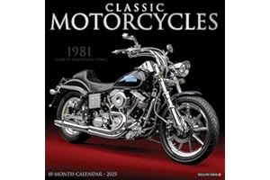 Classic Motorcycles 2025 12" x 12" Wall Calendar