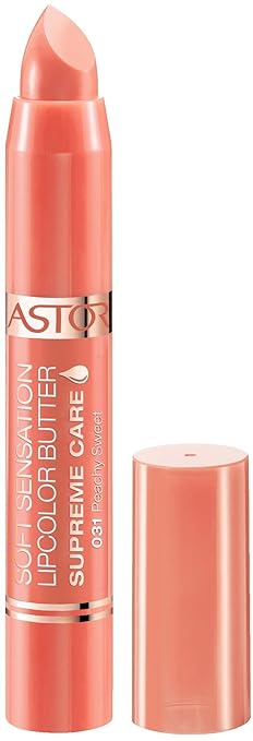 Astor Soft Sensation Lipcolor Butter Supreme Care, 031 Peachy Sweet, pflegender Lippenstift, 1er Pack (1 x 5 g)