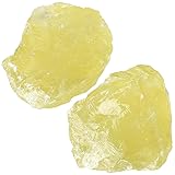 NUKAYAI 2Pcs Citrine Raw Crystals 1.8-2.2" Large