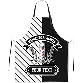 MLIANCEN Custom Barber Apron for Men Women, Personalized Text Barbershop Apron, Customized Bib Apron for Hair Salon