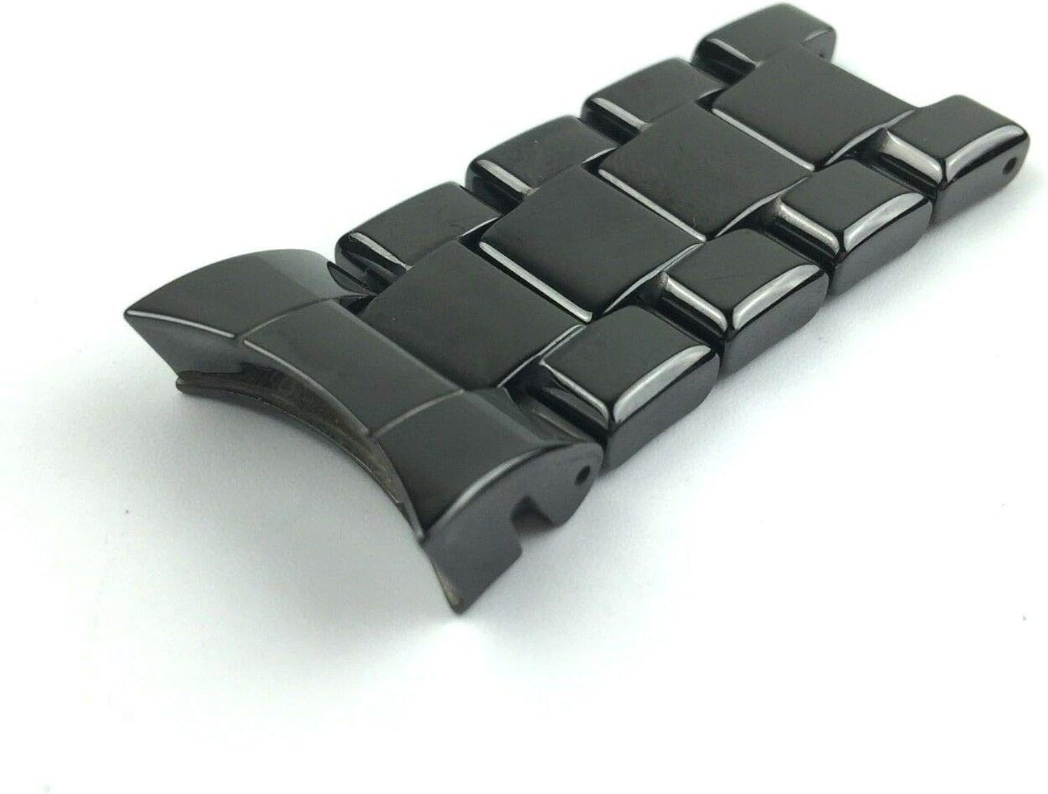 for Emporio Armani AR1410/1400 Ceramic Black Top/Shoulder Links Strap