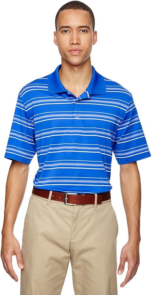 adidas men's puremotion textured stripe polo