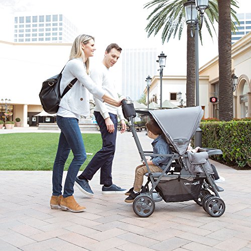 Joovy Caboose Ultralight Sit and Stand Double Stroller with Rear Bench
