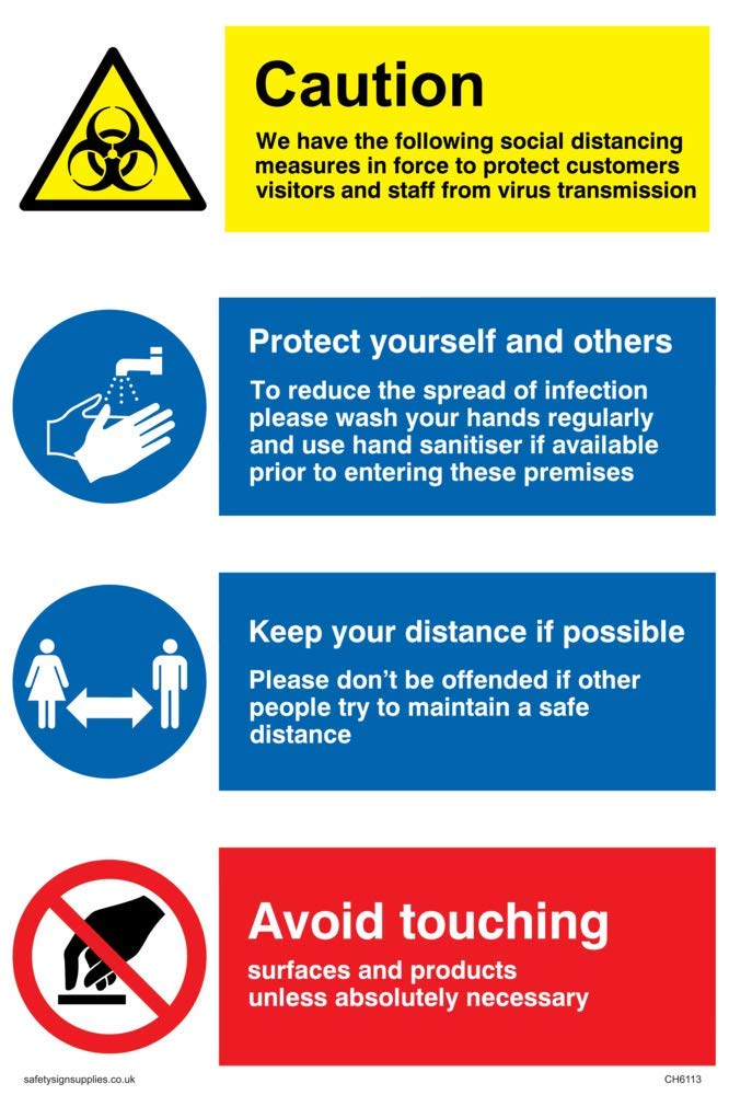 Social distancing measures for retail and business