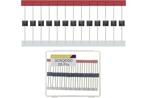 ALLECIN 25Pcs 30SQ050 Schottky Rectifier Diode 30A 50V Blocking Bypass Barrier Diodes 30 Amp 50 Volt Axial Solar Cell Panel Dioden R-6 Package