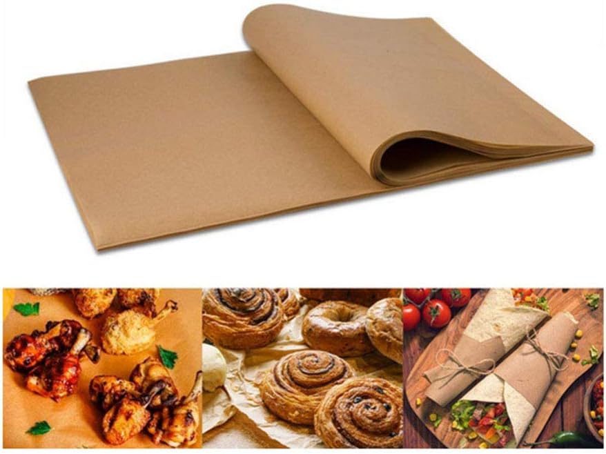 500pcs Non-Stick Oven Tray Baking Mats Liner Cooking Sheet - Reusable, Washable, Dishwasher Friendly Pan Sheets Ideal for Healthy Low-Fat Cooking, Baking and Roasting (40 x 30cm per Sheet)