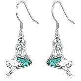 Ocean Earrings 925 Sterling Silver Turquoise Sea Animal Dangle Drop Earrings Beach Themed Jewelry Gifts for Women Girls