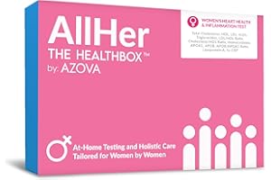Women’s Heart Wellness Monitoring Kit with Lab Reviewed Cholesterol HDL LDL VLDL Triglyceride ApoA1 ApoB hsCRP and Lipoprotein(a) Sample Panel - at Home Collection by AZOVA