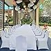 10 PCS White Chair Covers Polyester Spandex Dining Room Chair Covers for Living Room - Universal Stretch Chair Slipcovers Protector for Wedding, Banquet, and Party
