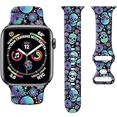 Sport Watch Bands Compatible with Apple Watch Band 38mm 40mm 41mm for Women Men, Adjustable Soft Silicone Replacement Smartwatch Wristband for iWatch Series 7 6 5 4 3 2 1 SE