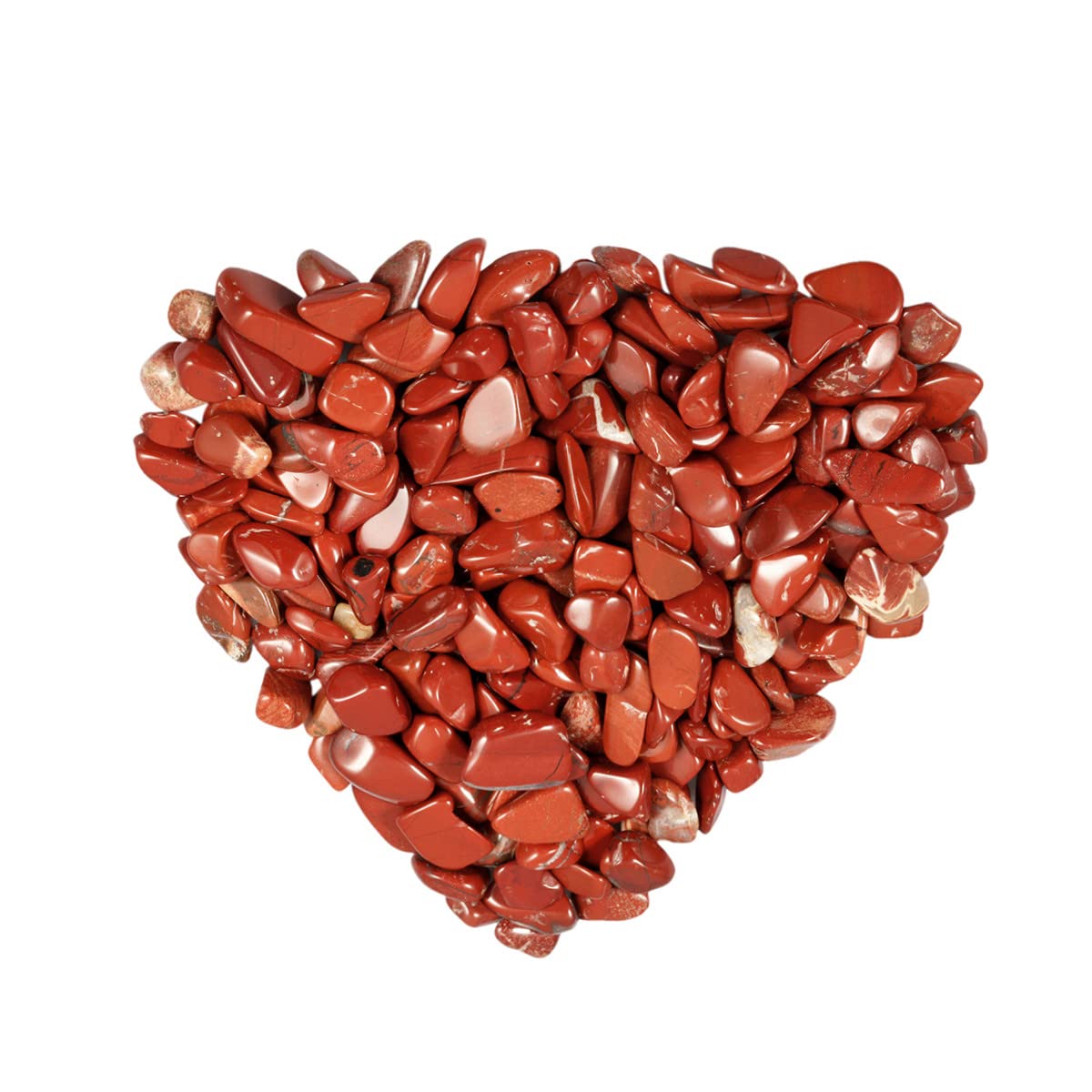 Nupuyai 0.5lb Red Jasper Crystal Chip Stones, Irregular Shape Tumbled Crushed Healing Stones Quartz Rocks for Home Decor